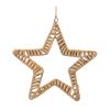 Star and Tree Ornament (Set of 12) 6"H Iron/Rattan