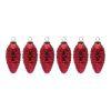 Pine Cone Ornament (Set of 6) 6.75"H Glass