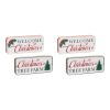 Christmas Sign (Set of 6) 8"L x 3.25"H MDF/Iron