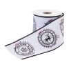4" x 5 Yds. Ribbon (Set of 2) Wired Cotton