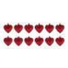 Heart Ornament (Set of 12) 3.75"H Glass