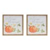 Autumn Blessing Sign (Set of 2) 15.75"SQ Wood/MDF