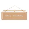Live Simply and Give Thanks Sign (Set of 2) 15.75"L x 9"H Iron