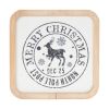 Christmas Mail Stamp Plaque (Set of 12) 5"SQ MDF/Wood
