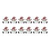 Gnome Ornament (Set of 12) 7"H Wood
