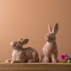 Rabbit (Set of 2) 12.25"L x 7.5"H, 7.5"L x 12.5"H Resin