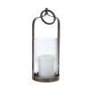 Candle Holder 13"H Iron/Glass