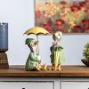 Duck w/Umbrella (Set of 2) 9.5"H, 10.75"H Resin