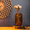 Container 11"H Glass/Wood