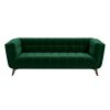 Addison Large Green Velvet Sofa