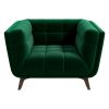 Addison Lounge Chair (Dark Green Velvet)
