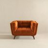 Addison Lounge Chair (Burnt Orange Velvet)