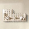 Alana Tufted Ivory Boucle Right Sectional Sofa