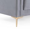 Angelina Sofa 91" (Light Grey Velvet)