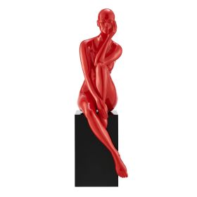 Antoinette Doll Sculpture with Black Base