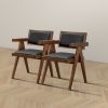 Athena Black Vegan Leather Dining Chair (Set Of 2)