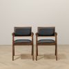 Athena Black Vegan Leather Dining Chair (Set Of 2)