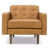 Giselle Leather Lounge Chair (Tan)