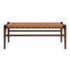 Cody Tan Leather Bench
