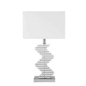 Crystal Two Tone Paved Table Lamp