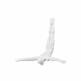 Diver Wall Decor Sculpture // 22" Matte White