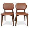 Kelsey Brown Leather Dining Chair (Set Of 2)