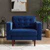 Casey  Burnt Orange Velvet Lounge Chair