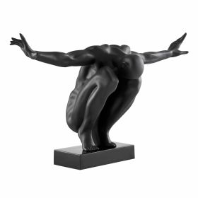 Large Saluting Man Resin Sculpture 37" Wide x 19" Tall