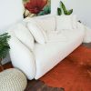 Lorel Mid Century Modern Ivory Boucle Sofa