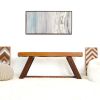 Marley Genuine Leather Bench In Tan