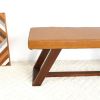 Marley Genuine Leather Bench In Tan
