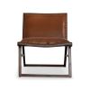 Marquis  Mid-Century Modern Genuine Leather Lounge Chair
