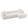 Kaynes Right Sectional Ivory Boucle Sofa