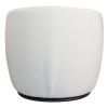 River Mid Century Modern White Boucle Upholstered Swivel Barrel Chair