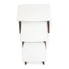Ronald MDF Nesting Accent Tables In Cream (Set Of 3)