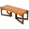 Riley Tan Leather Bench