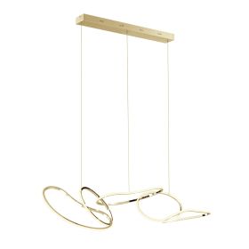 Seoul LED Hoops Rectangular Chandelier