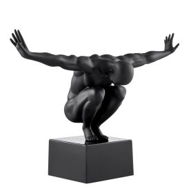 Small Saluting Man Resin Sculpture 17" Wide x 10.5" Tall