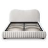 Norme Boucle Upholstered Queen Size Platform Bed In Cream