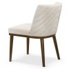 Dublın Mid-Century Modern Upholstered  White Fabric Dining Chair (Set of 2)