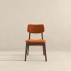 Carlos Burnt Orange Velvet Solid Back Side Chair (Set Of 2)