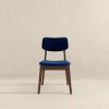 Carlos Blue Velvet Solid Back Side Chair (Set Of 2)