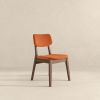 Carlos Burnt Orange Velvet Solid Back Side Chair (Set Of 2)