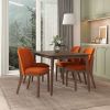 Kaitlyn  Burnt Orange Velvet Dining Chair (Set Of 2)
