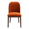 Kaitlyn  Burnt Orange Velvet Dining Chair (Set Of 2)