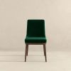 Laura  Green Velvet Solid Wood Dining Chair (Set Of 2)
