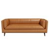 Cassidy  Tan Genuine Leather Couch