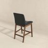 Jayden Mid-Century Modern 24" Black PU Leather Stool (Set of 2)