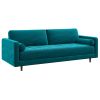 Anthony  Teal Velvet Sofa