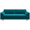 Anthony  Teal Velvet Sofa